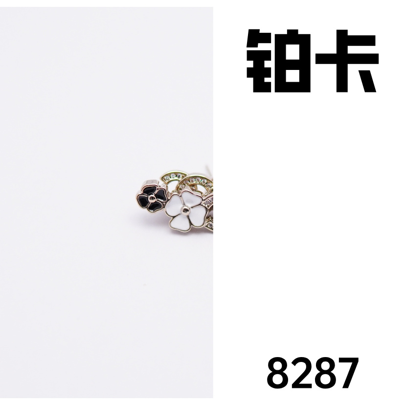 铜合金耳饰 8-8287时尚气质百搭耳钉耳饰小香风2025新款小众气质