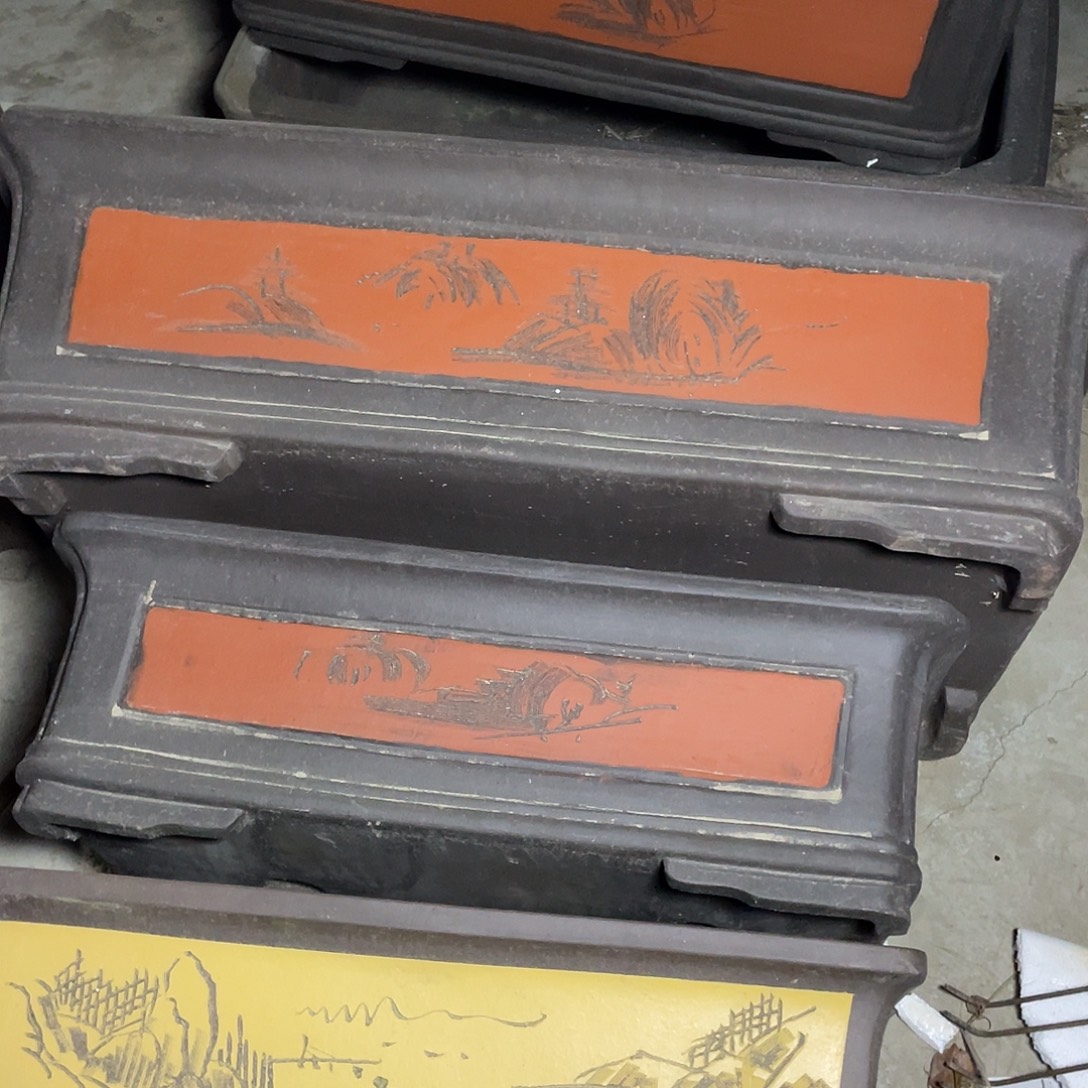 紫砂104/80长马槽一套2只微瑕处理