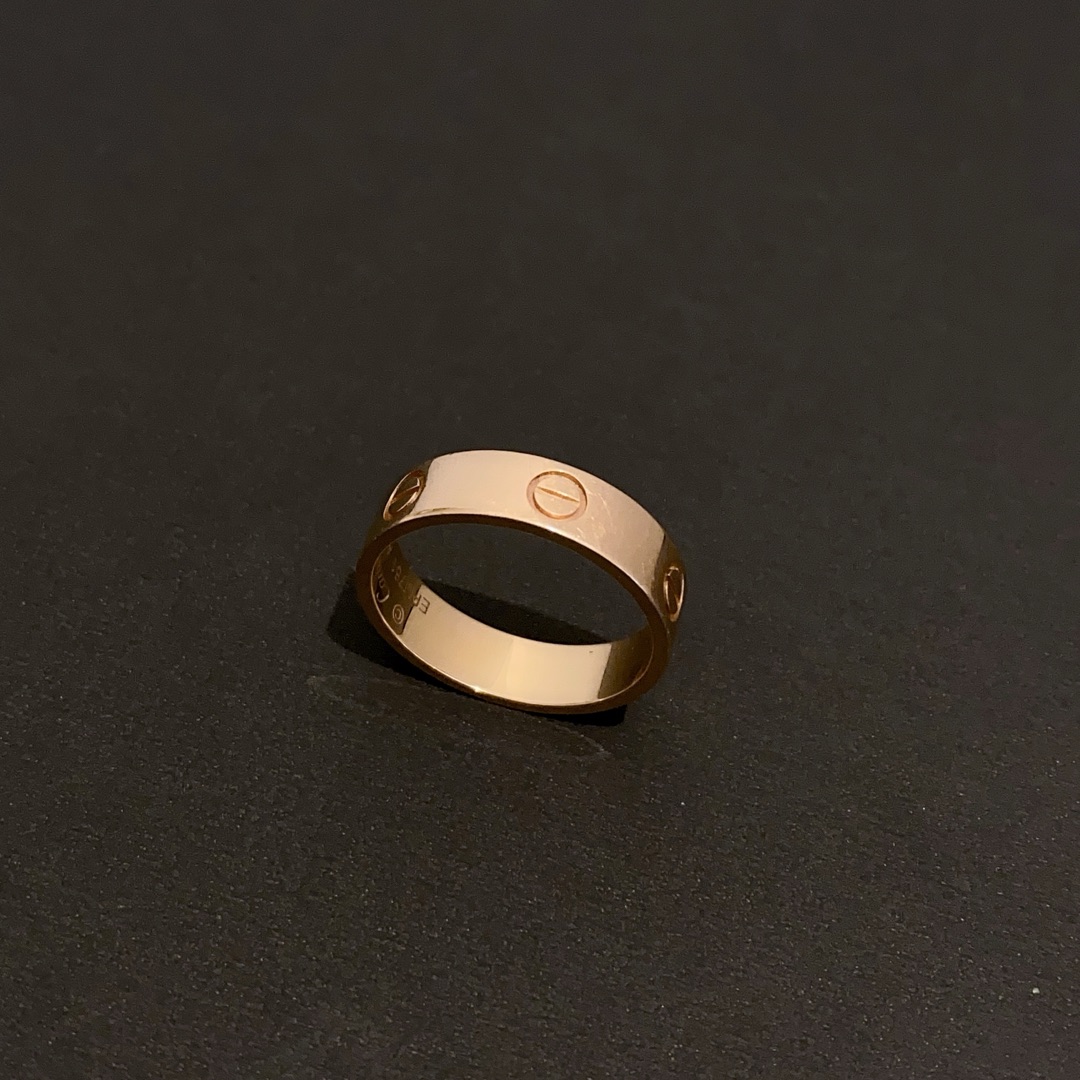 99新 Cartier/卡地亚 love宽版戒指61号14741228