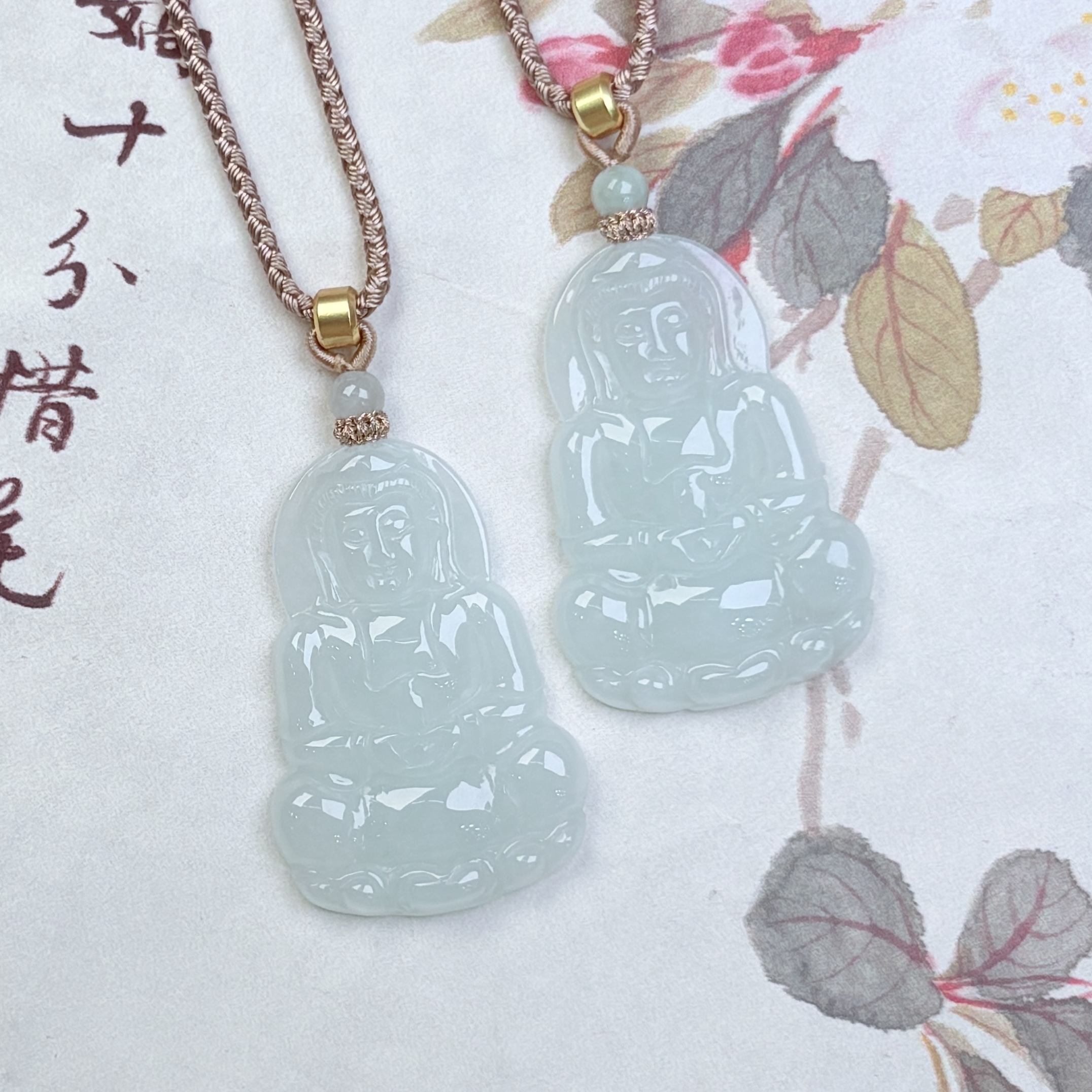 290103/天然缅甸翡翠A货正装观音 多样性一件发