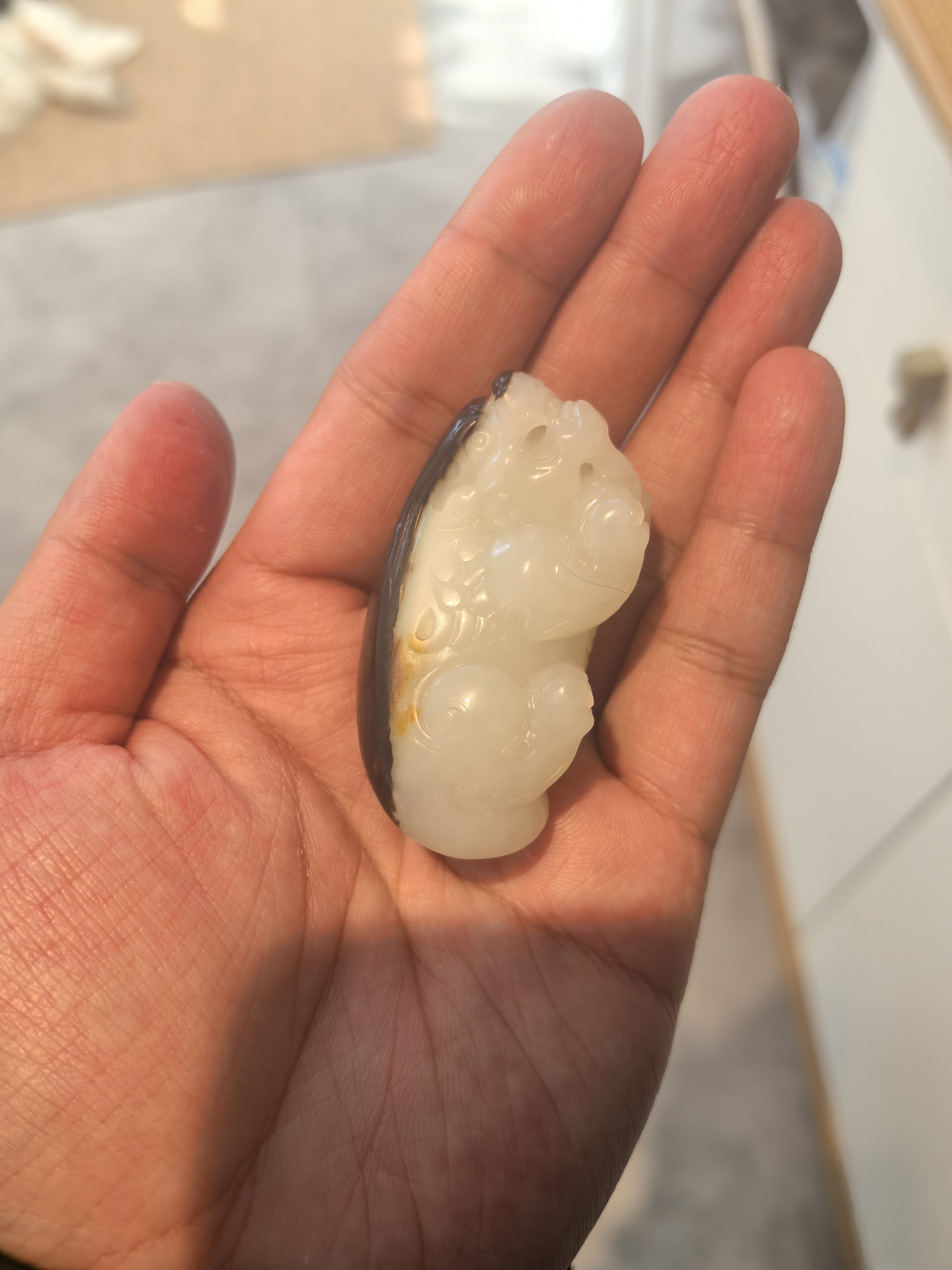 和田玉聚黑皮貔貅