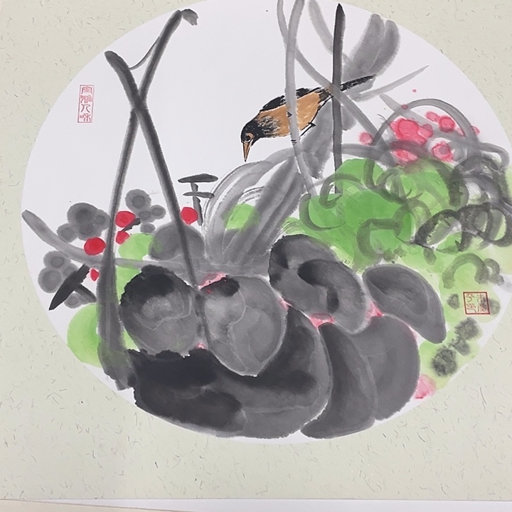 国画50-50卡纸作品艺