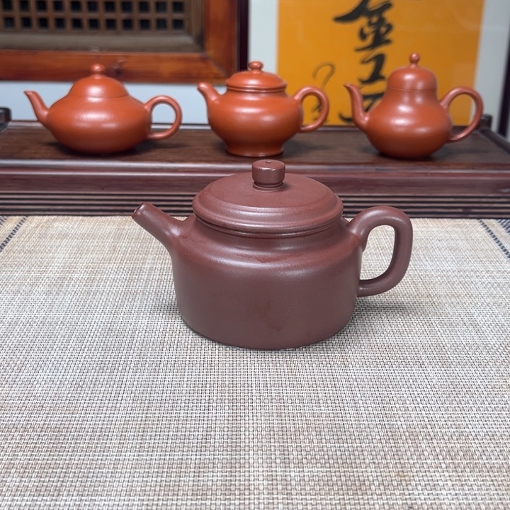 紫砂茶壶德钟紫泥