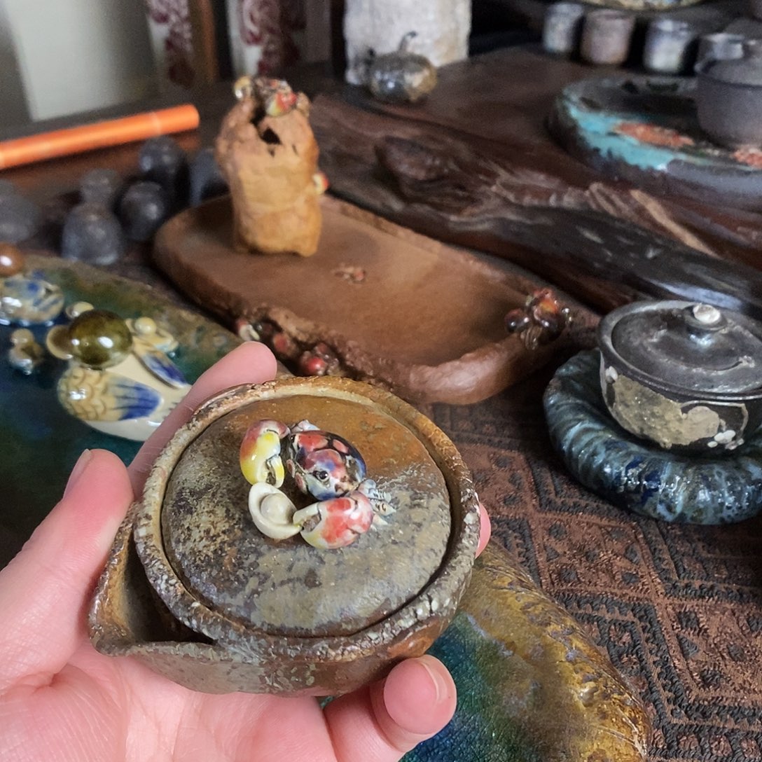 一***茶手工制作柴烧茶具