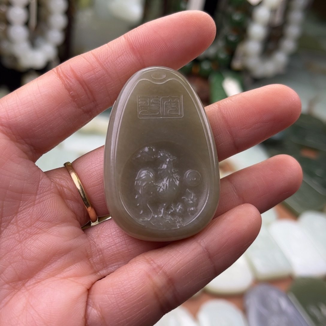 和田玉未镶嵌吊坠(不含链)