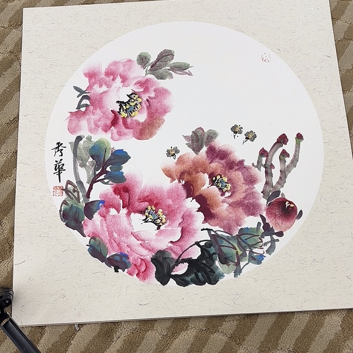 国画花鸟的翅膀和翅膀都是白色的