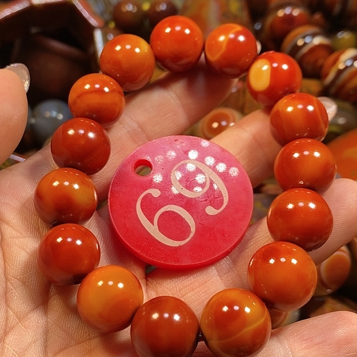 玛瑙/玉髓未镶嵌手链随*