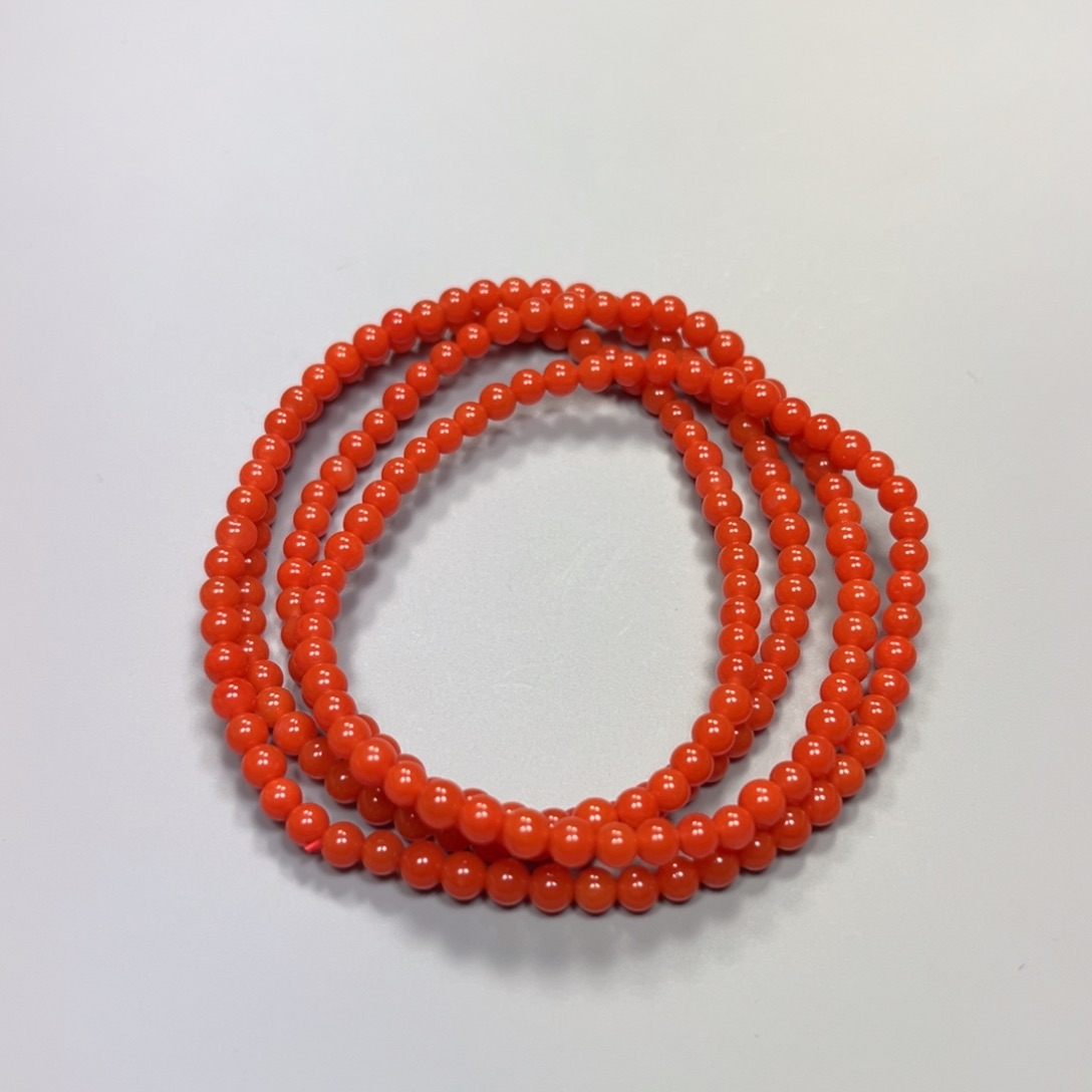 南红玛瑙小米珠多圈3mm未镶嵌