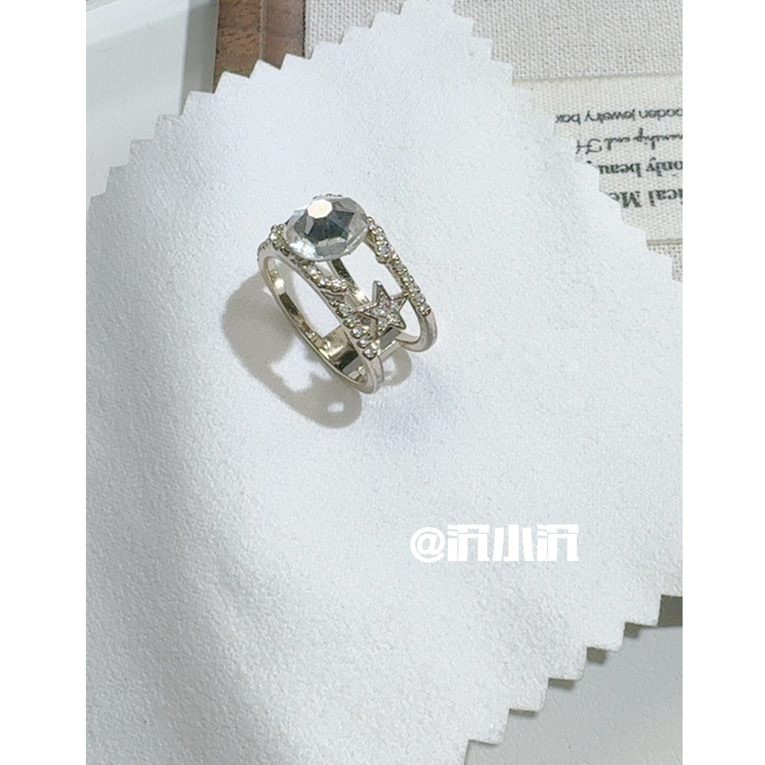 铜合金戒指 【星星镂空】小香风气质百搭简约高级戒指C47