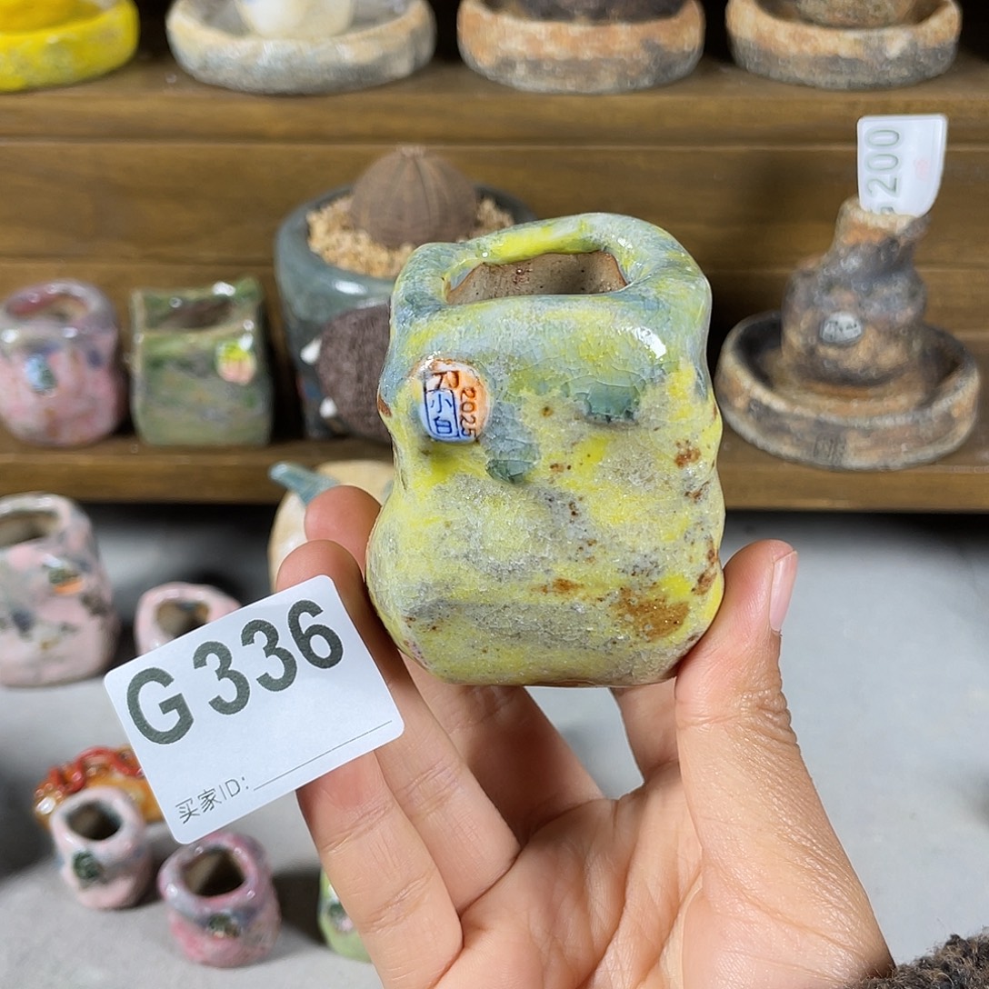 坛子姐花盆 小白孤品 内口3