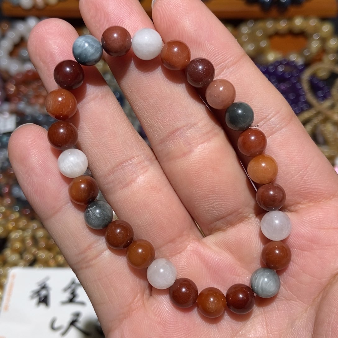 水晶手链未镶嵌油画彩兔毛7m