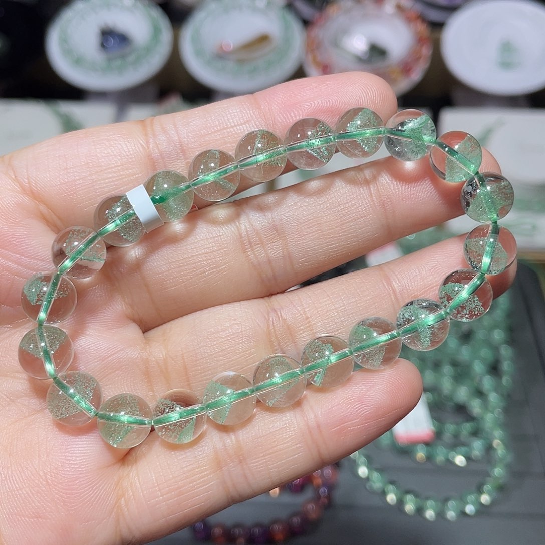 未镶嵌手链水晶翠幽灵金字塔手串