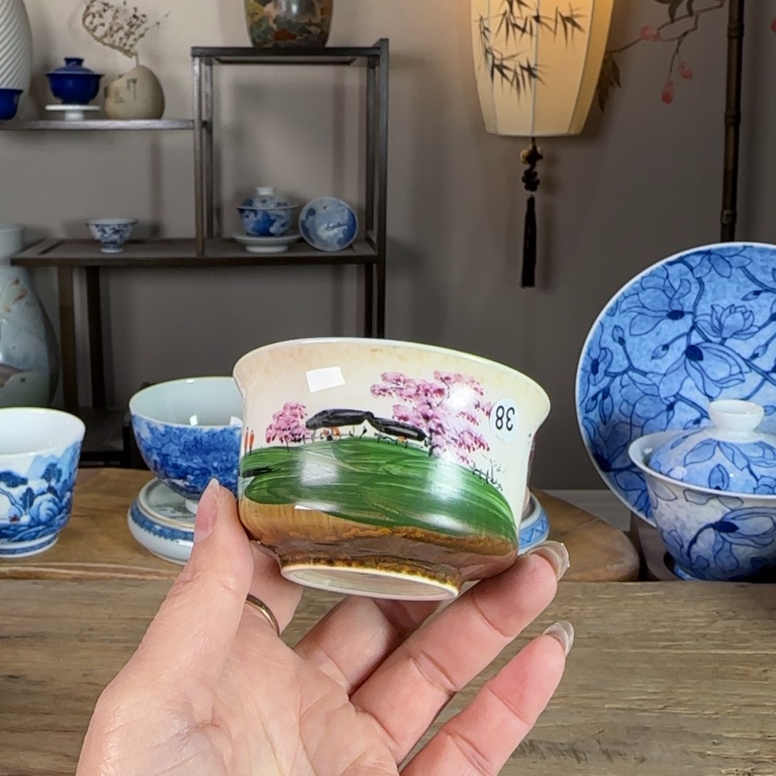 杯景德镇陶瓷柴烧多人