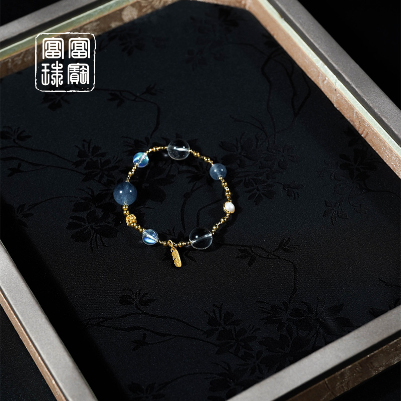 【知冰夏】富富珠宝 水晶18k金气质手串（天然珠宝多样性发）