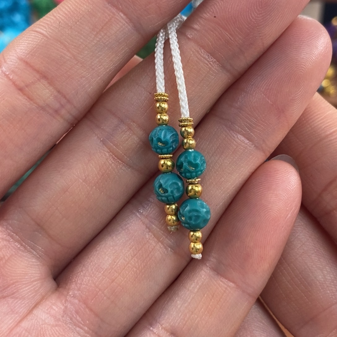 绿松石未镶嵌。阿呆弟子珠