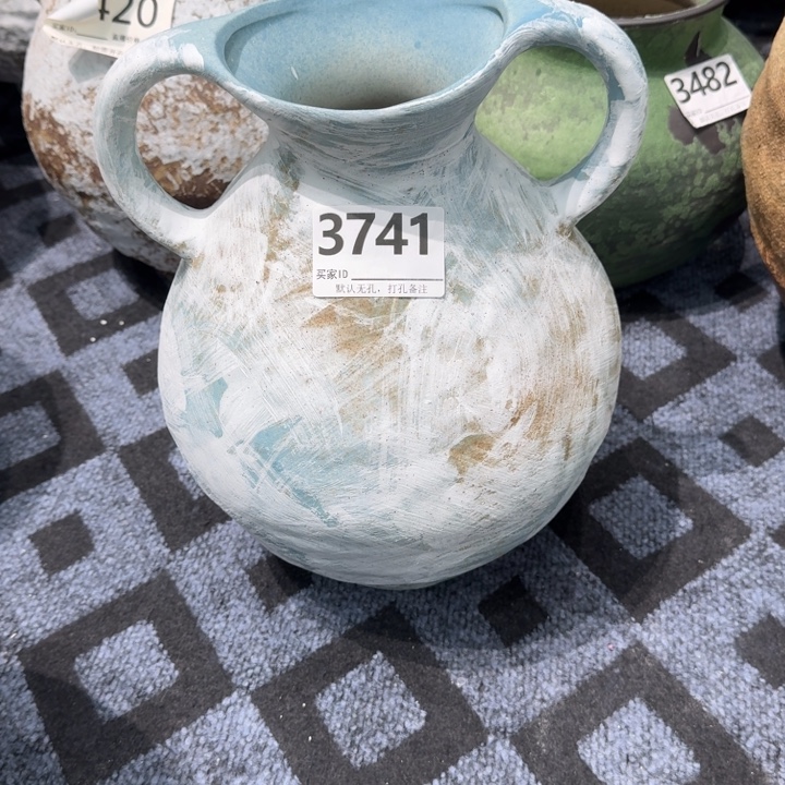 九***哥瓷片景德镇高温花器编码3741高34口8默认无孔