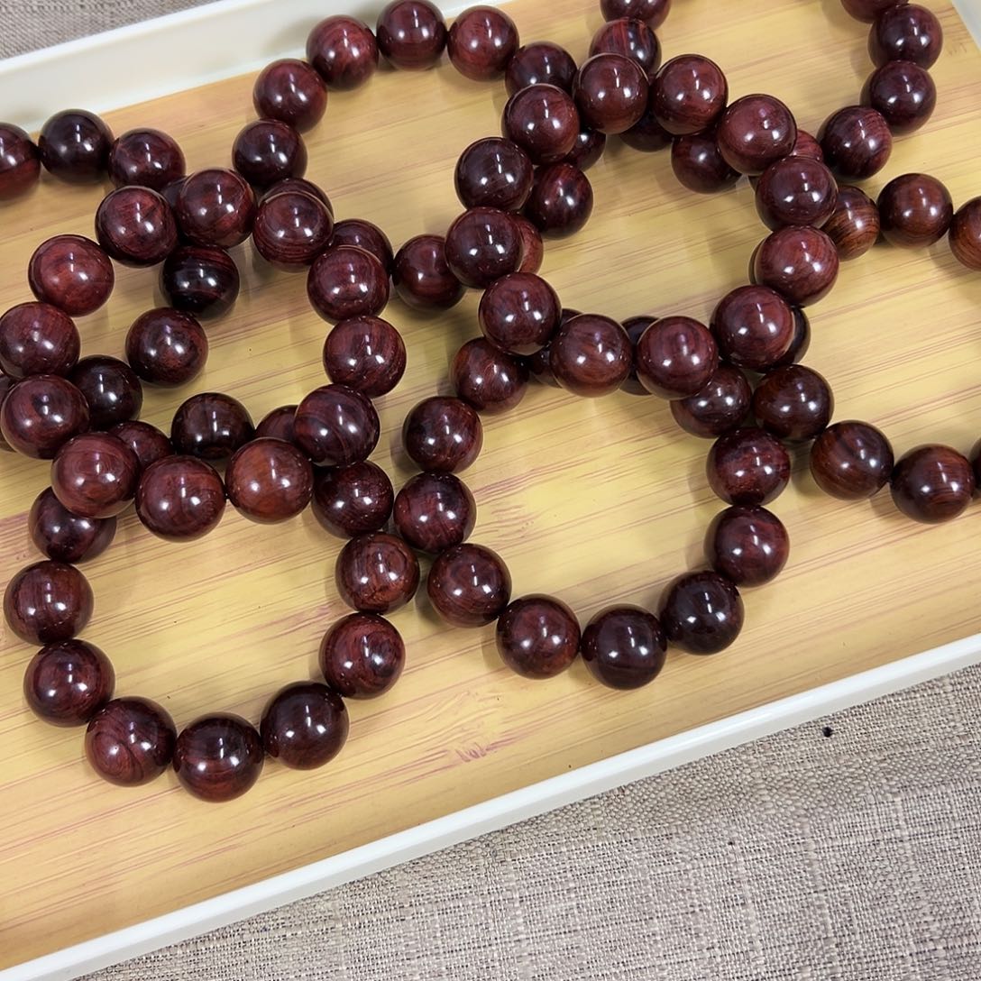黄花梨/降香黄檀手串/手链20mm圆珠老料紫油