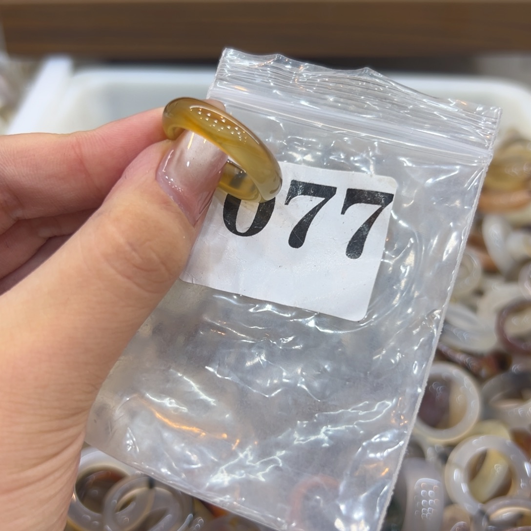 玛瑙/玉髓戒指合金77港20