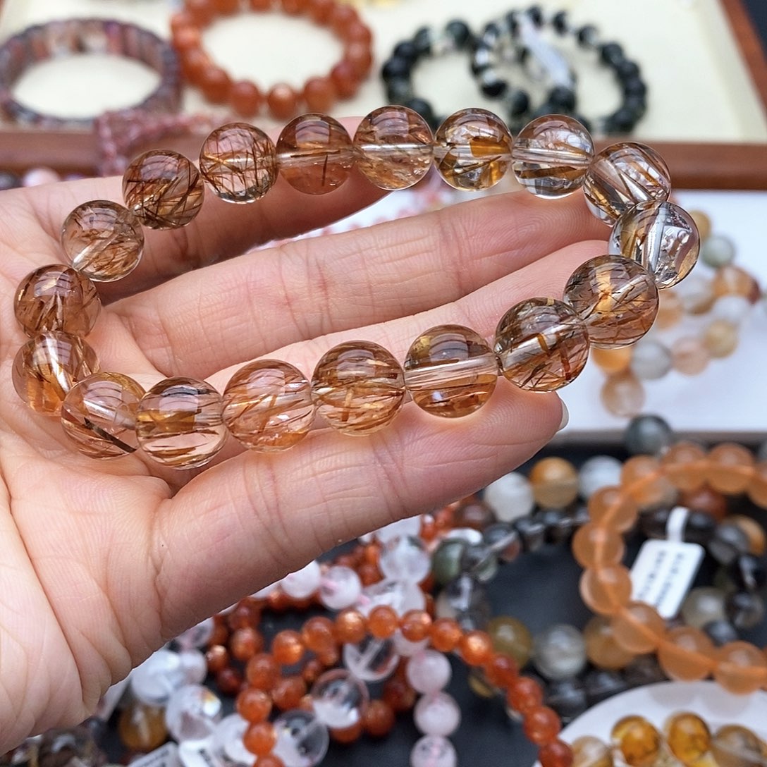 水晶手链未镶嵌黄金超