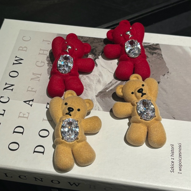 2130小熊植绒鸭嘴夹