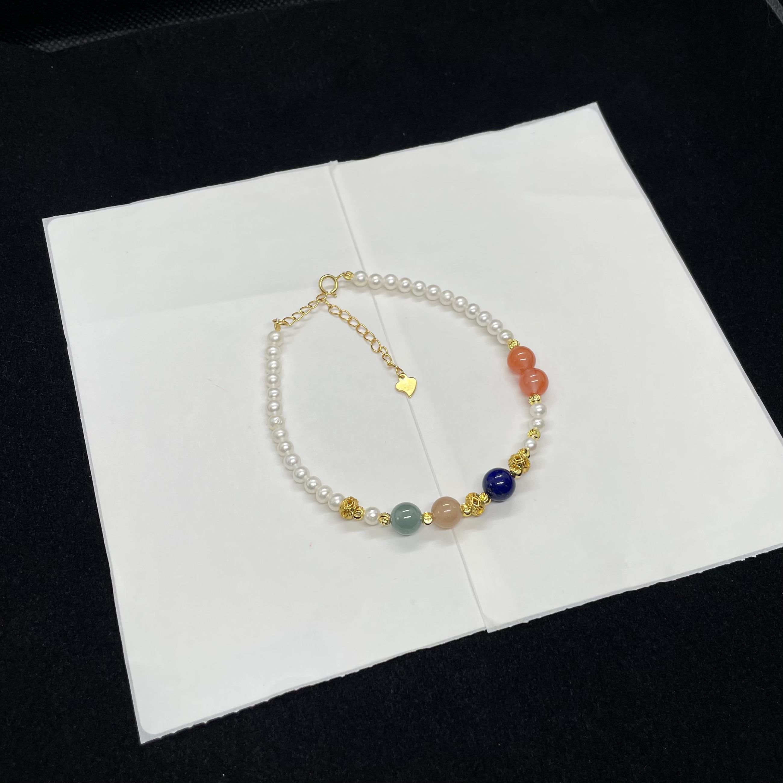 珍珠翡翠南红青金石手串 KT25041901