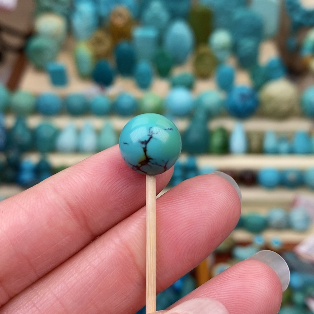 绿松石珠宝奇石未镶嵌11mm