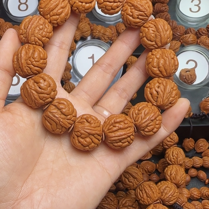 風***年桃核手串龙纹桃核