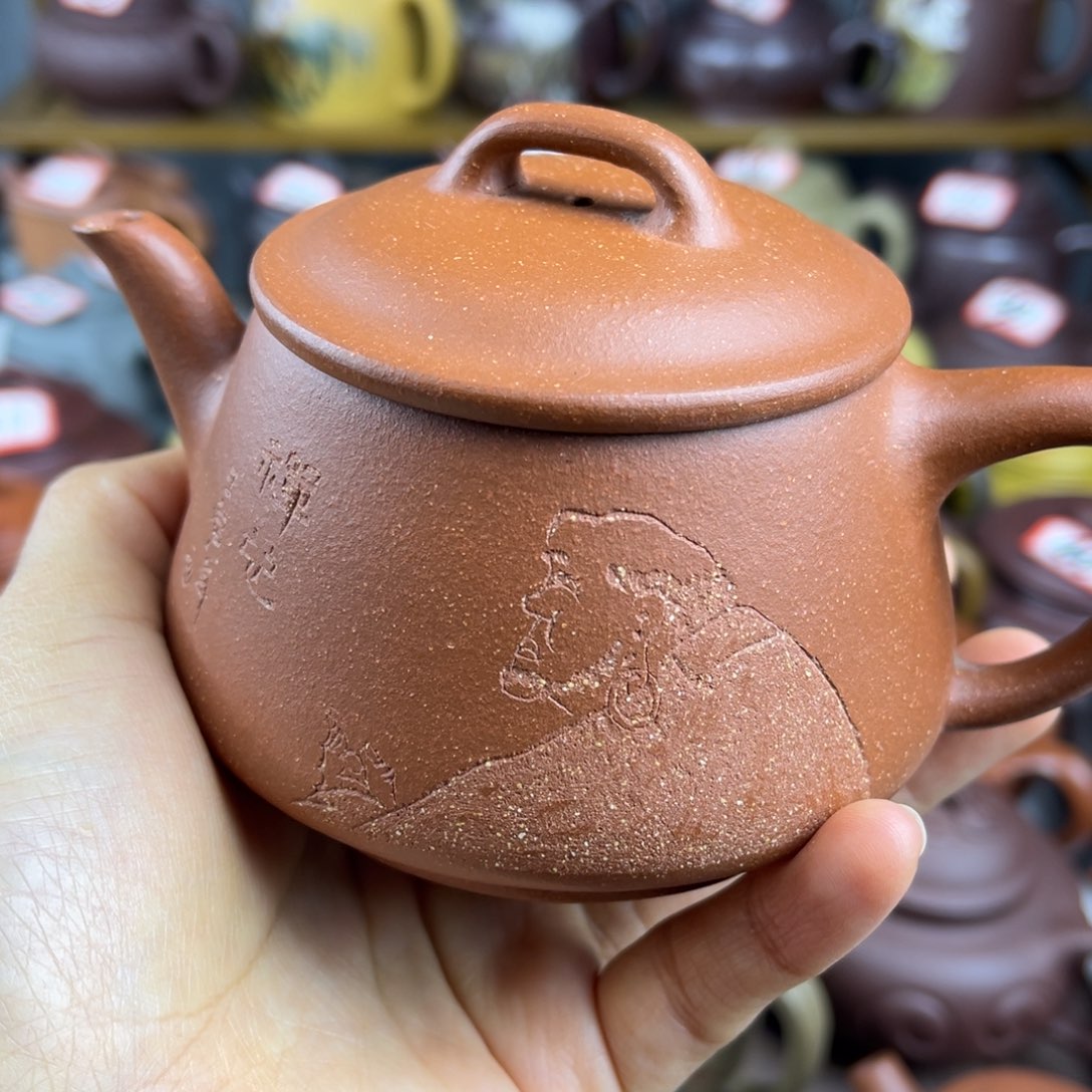 紫砂茶壶宜兴紫砂壶微瑕的扭开裂嘴巴嗑