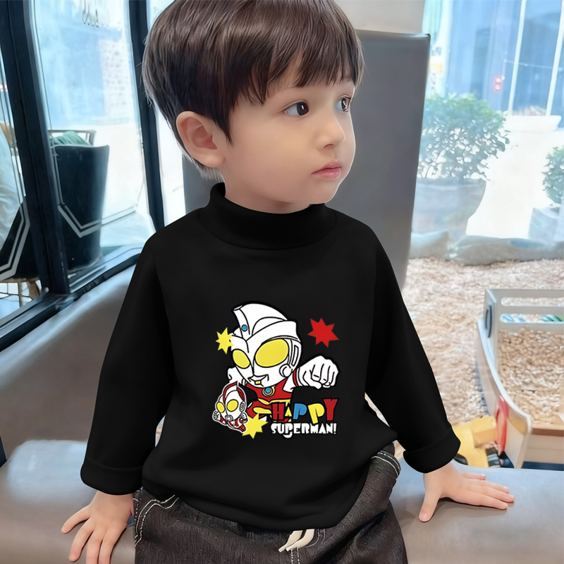 男童2025打底衫德通新款秋冬季半高领儿童T恤保暖中小童长袖上衣