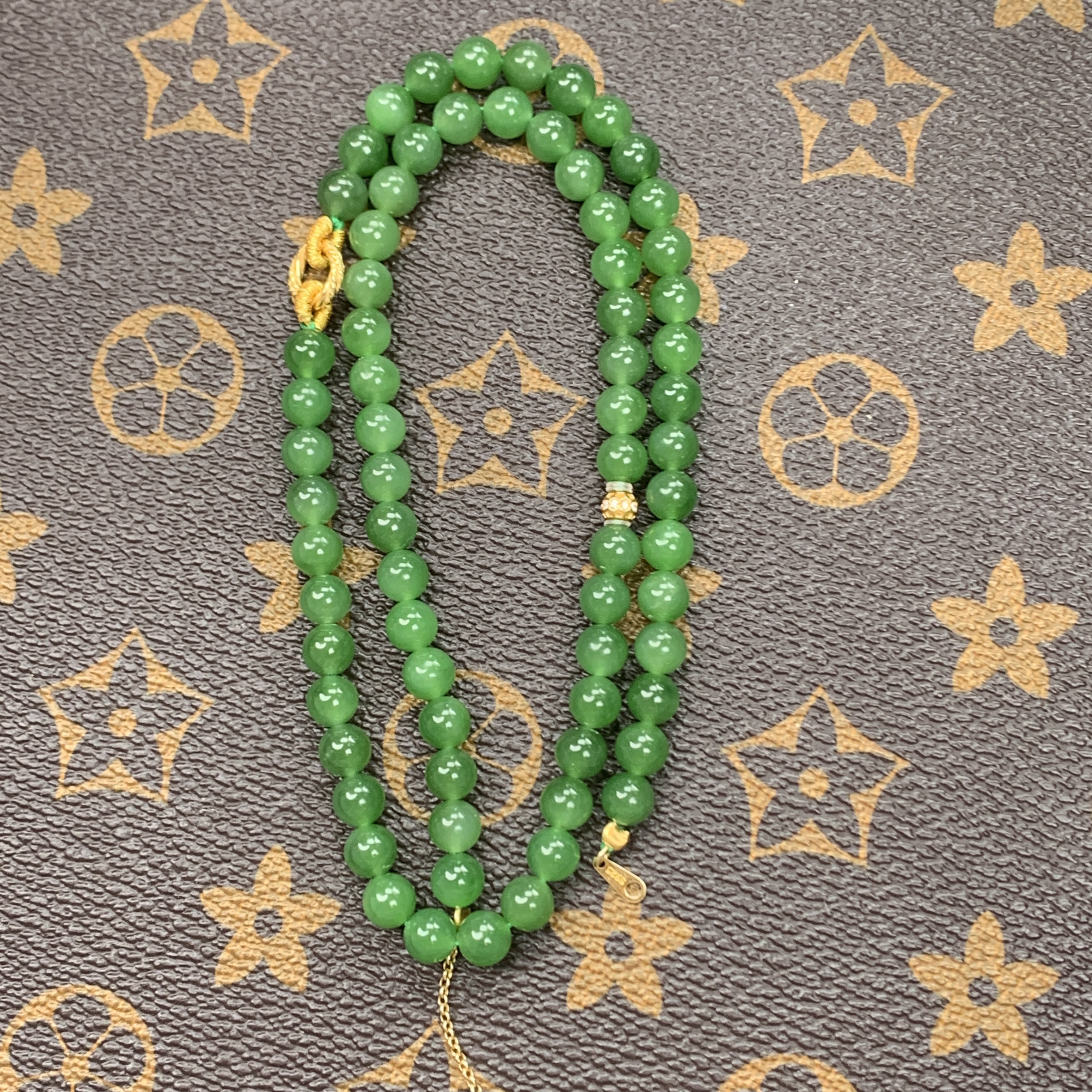 和田玉碧玉6mm设计款项链 WCB102522XL