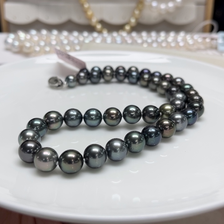 未镶嵌项链海水珍珠大溪地莫兰迪8-10m 129号