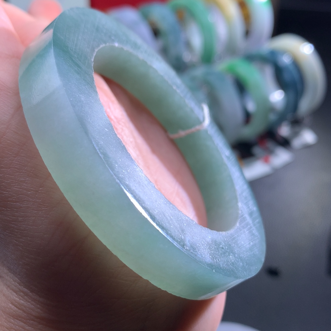 定制翡翠未镶嵌翡翠手镯55-64