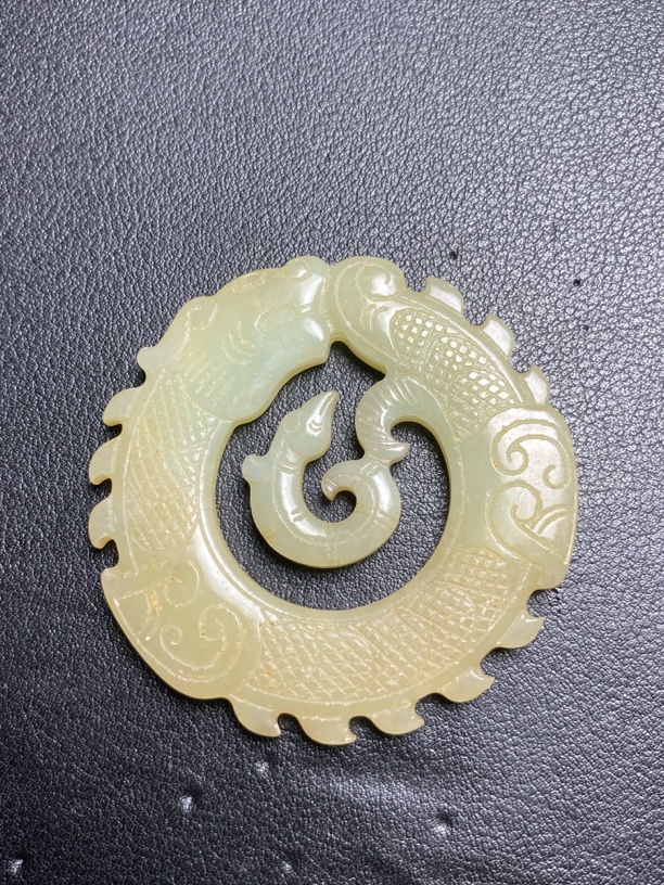 清仓和田玉龙凤玉璧挂件吊坠老货旧货手工雕刻时尚复古男女款玉佩