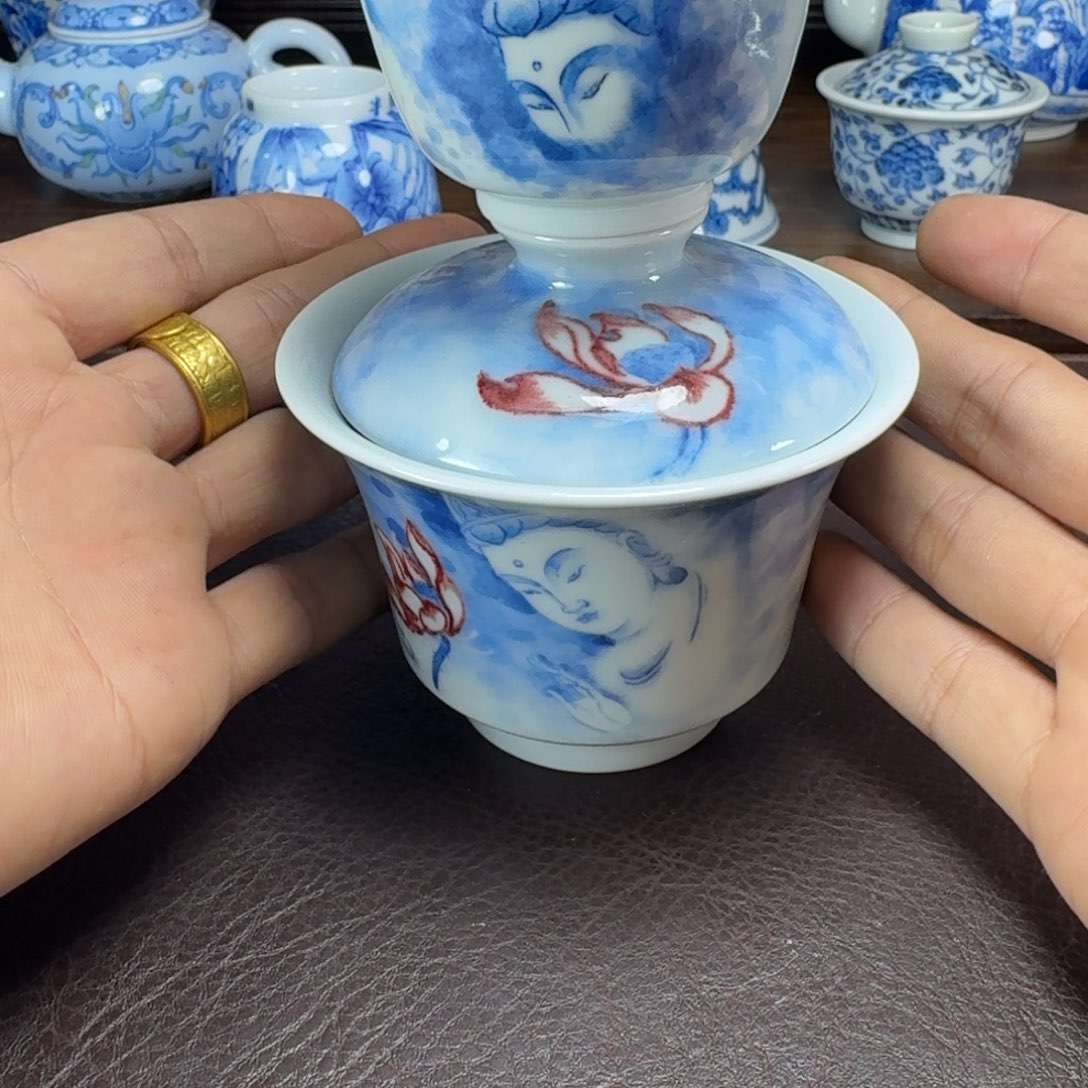 o***o瓷片当代景德镇陶瓷手绘茶具