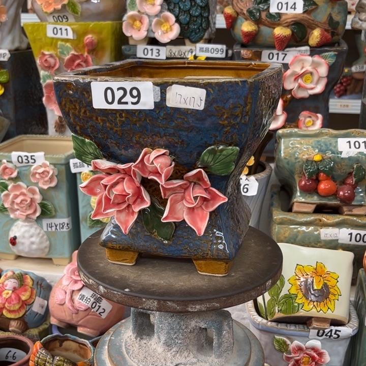 紫砂花盆粗陶材质多肉花盆