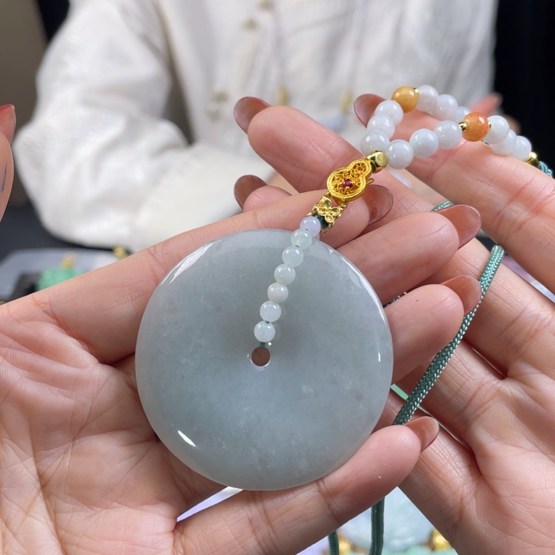 翡翠未镶嵌耳饰代编织