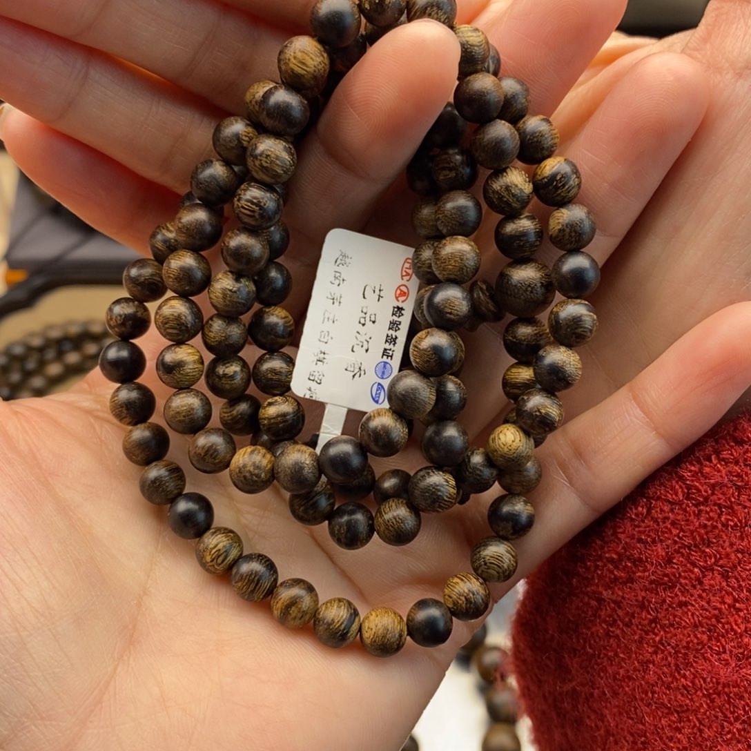 沉香手串?****越南芽庄白棋瘤疤0.6