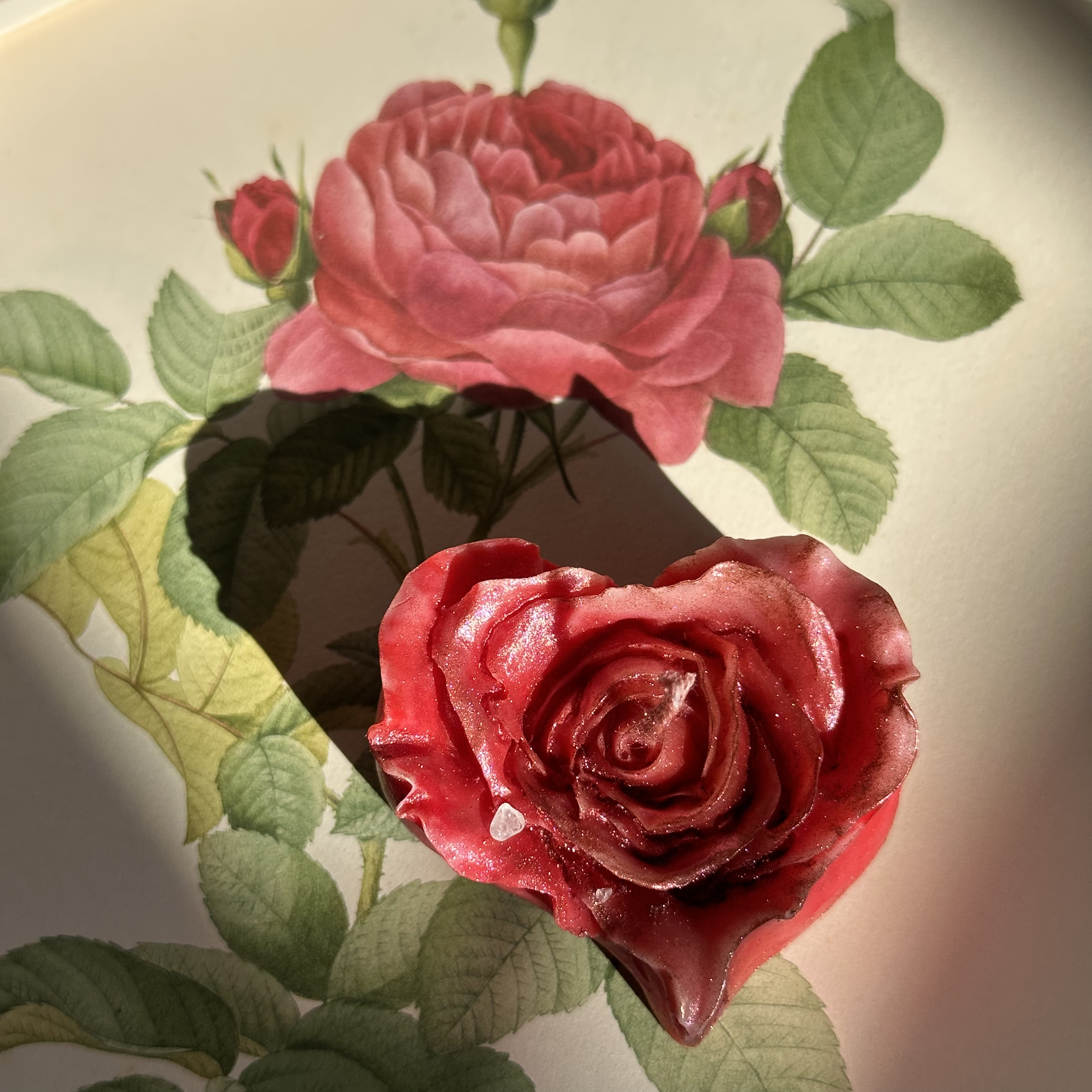 新月玫瑰心恋蜡烛