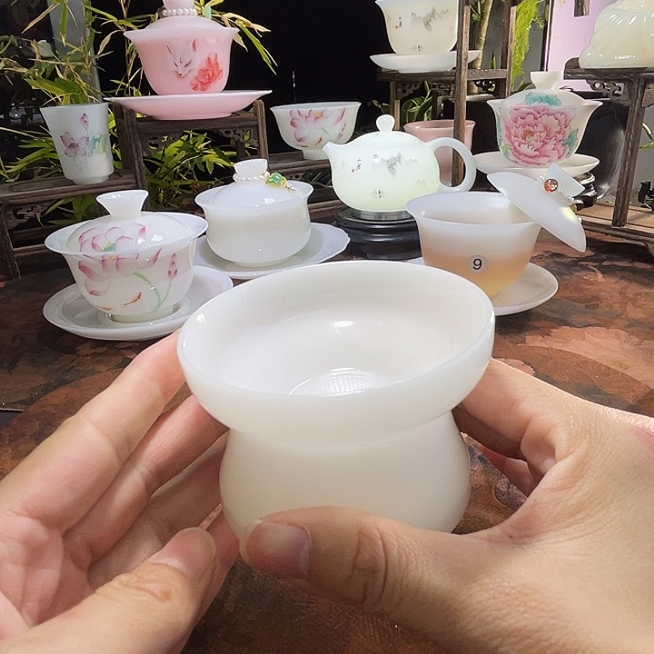 璞玉釉烧茶漏➕底坐