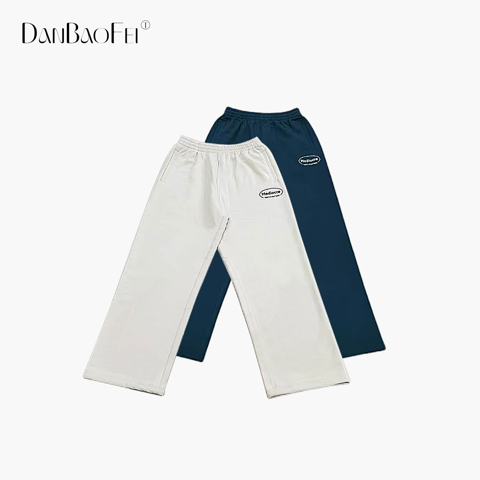 【羽寻】平平无奇棉质松紧抽绳休闲卫裤 LO007