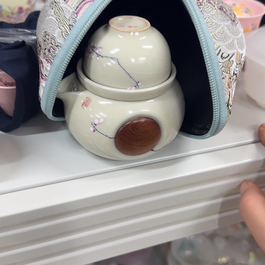 杯子陶旅行套➕刺绣包一个