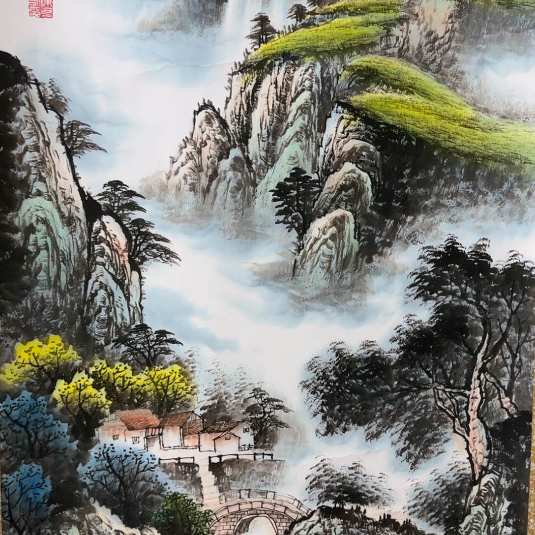 国画QA原创山水作品！带证书！限购一单 