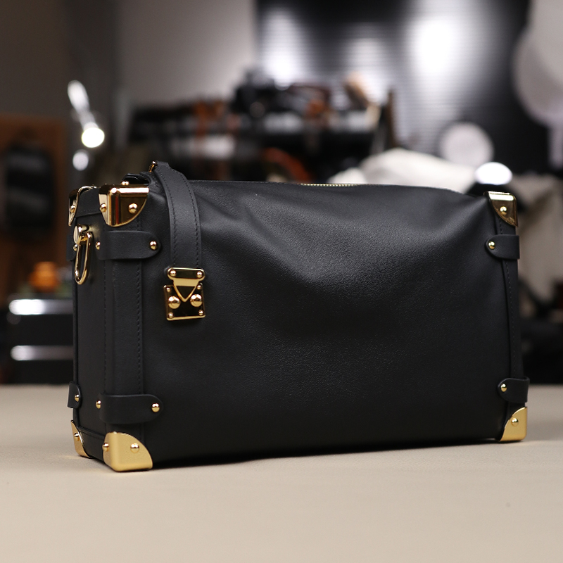 INGAIR硬野2025“金银”盒子包男款单肩包斜跨包30*18*9