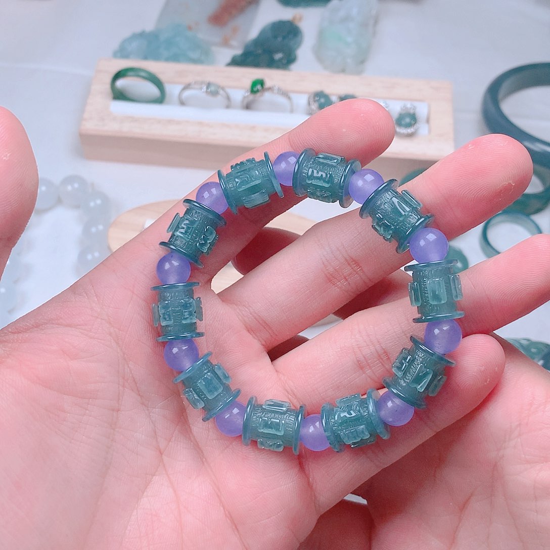 翡翠挂件银S925镀金镶嵌