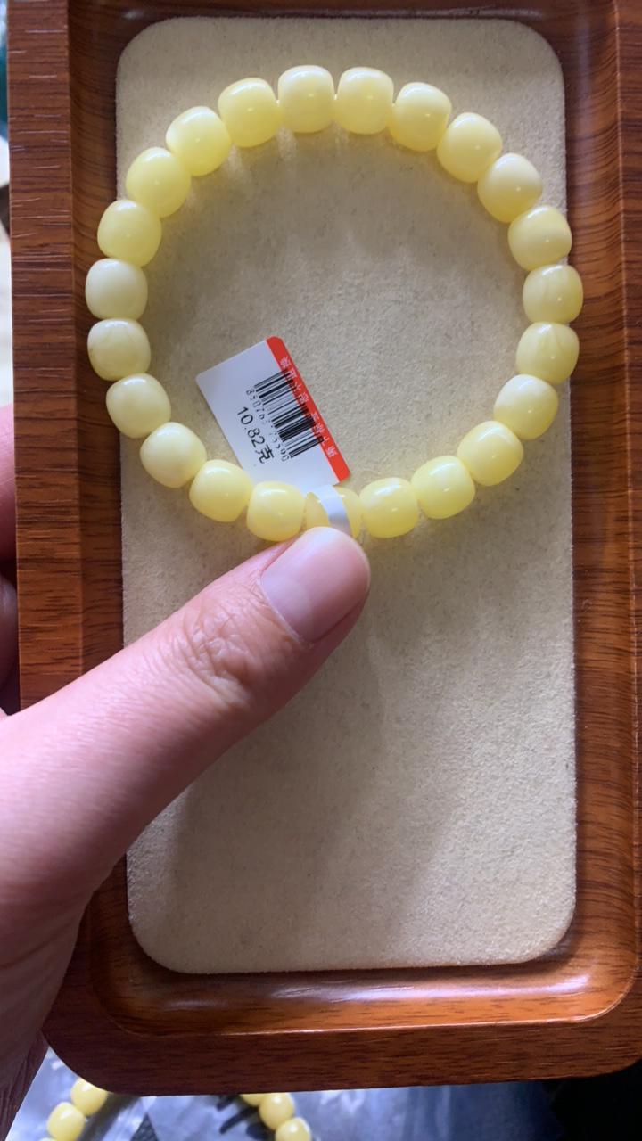 天然蜜蜡手链白花虎皮蜜蜡