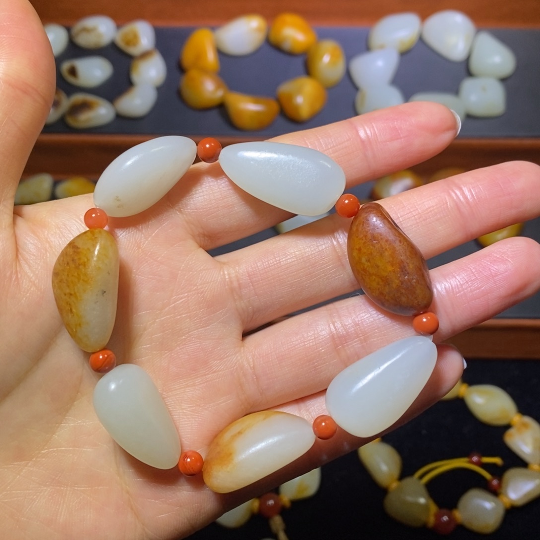 和田玉未镶嵌手链