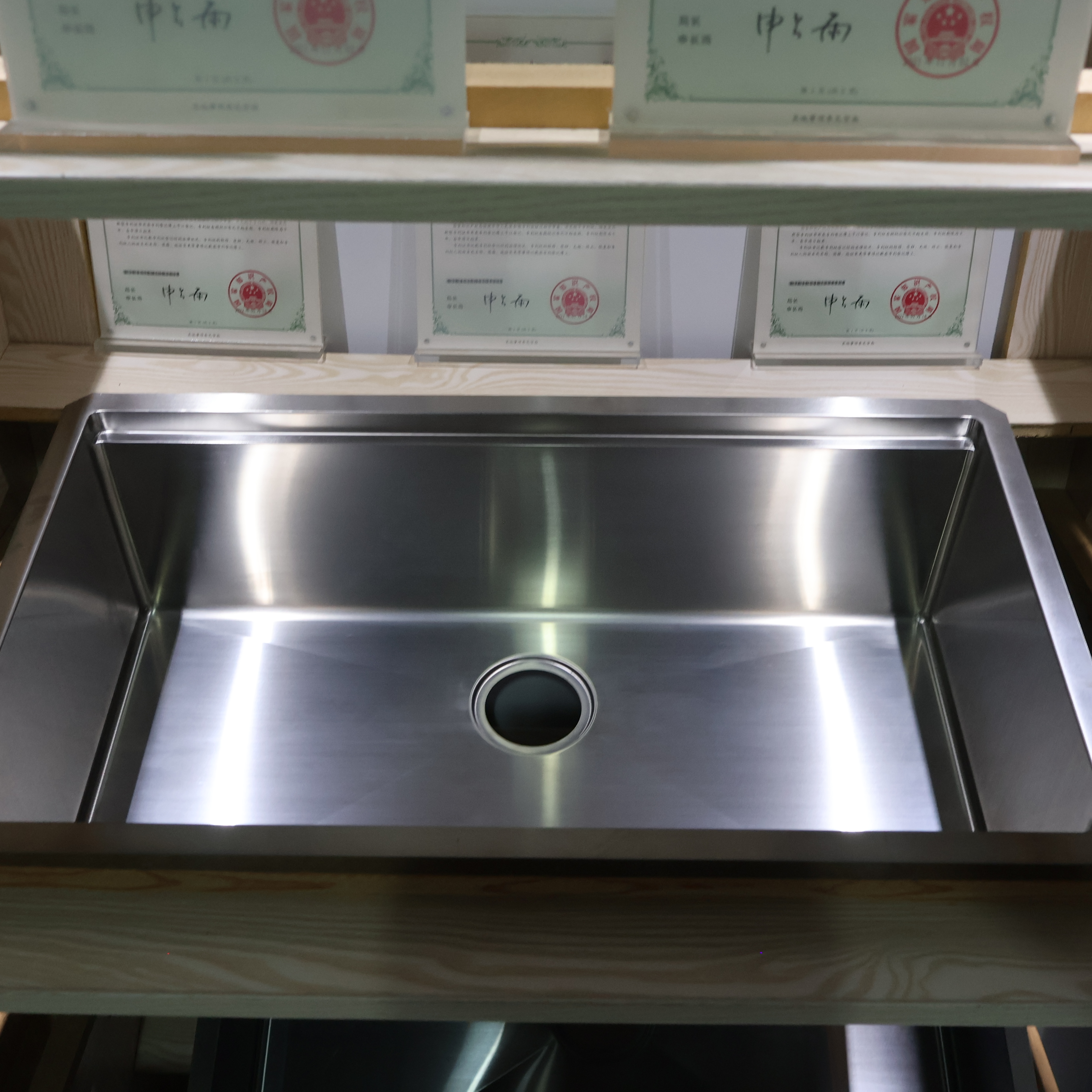 SX不锈钢手工水槽304拉丝易打理超大深度超大容量单槽厨房