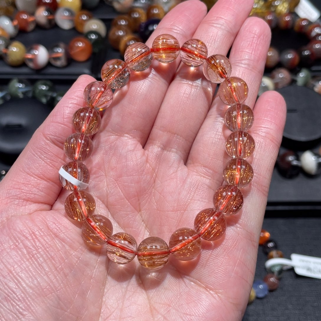 水晶手链未镶嵌铜发晶10mm