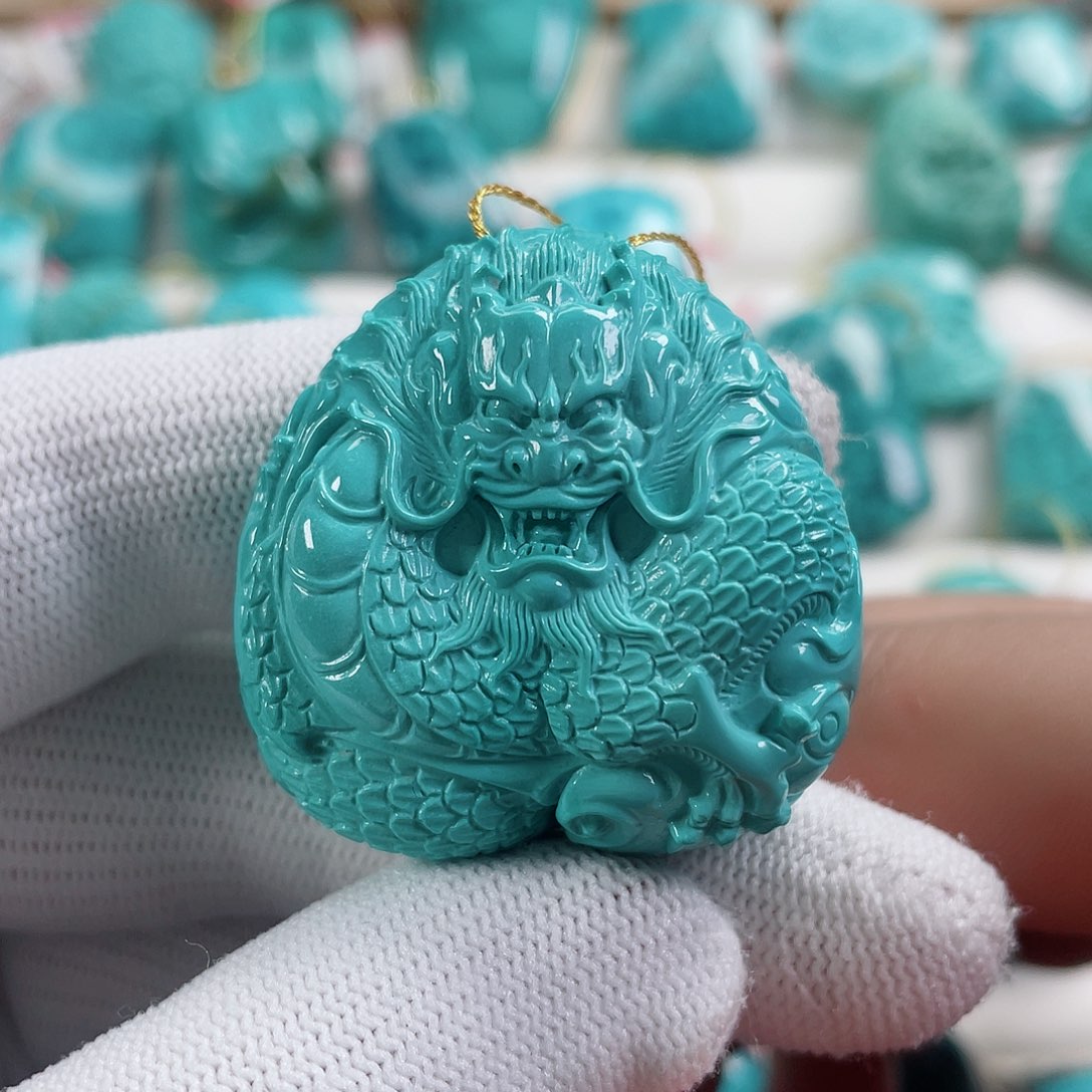 绿松石车挂未镶嵌