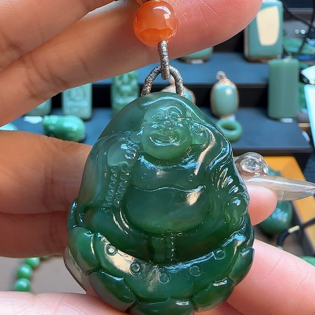 和田玉（碧玉）吊坠(不含链)未镶嵌